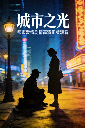经典电影《城市之光》海报 - 都市爱情剧情高清正版观看